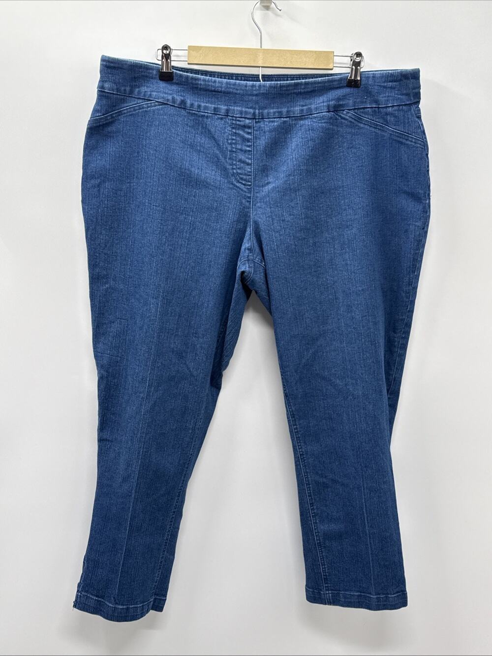 Slim-Sation Denim Jeans Women’s Size 20W Tummy Pannel Pull On Blue pants Stretch